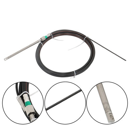 Solid Spare 17 Feet Boat Rotary Steering System Outboard Kit SS13217 Marine With 12.4" Wheel