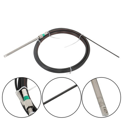 Solid Spare 17 Feet Boat Rotary Steering System Outboard Kit SS13217 Marine With 12.4" Wheel