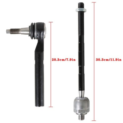 Solid Spare ES800762 For Hummer H3 H3T 4pcs Series Front Inner Outer Tie Rod End LH & RH Kit