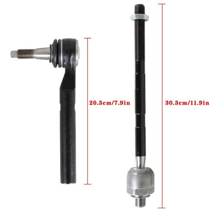 Solid Spare ES800762 For Hummer H3 H3T 4pcs Series Front Inner Outer Tie Rod End LH & RH Kit