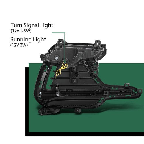 Solid Spare LED DRL Daytime Running Light Fit For 17-18 Hyundai Elantra Sport W/ Turn Signal