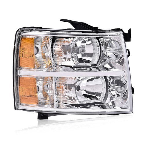 Solid Spare Headlight Fit For 07-14 Chevy Silverado 1500 2500HD 3500HD Right Passenger Side