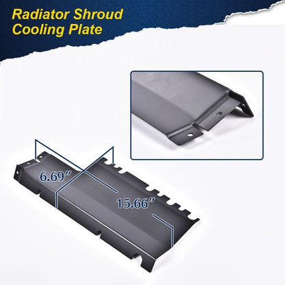 Solid Spare Radiator Shroud Cooling Plate Kit Fit For 2015-2018 Subaru WRX & STi Black