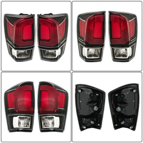 Solid Spare Rear Left & Right Side Brake Lamps Tail Lights For Toyota Tacoma 2016-21 Pickup