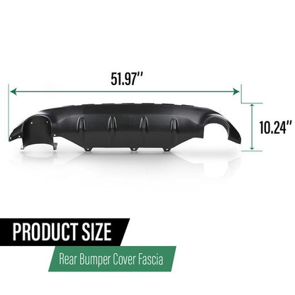 Solid Spare NI1195103 Rear Lower Bumper Cover Valance Panel Fit For 2019-2024 Nissan Altima