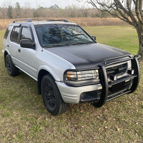 Solid Spare For Isuzu Rodeo Amigo 1998-2004 Bull Bar Grille Guard Black Steel Power Coated