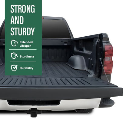 Solid Spare Fit For 14-18 GMC Sierra Chevy Silverado Tailgate Cap Molding Top Protector Trim