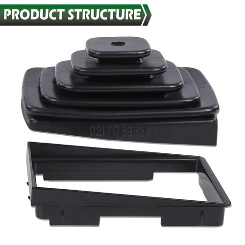 Solid Spare Fit For 97-04 Jeep Wrangler TJ Shifter Boot & Retainer Bezel / Ring Manual Trans