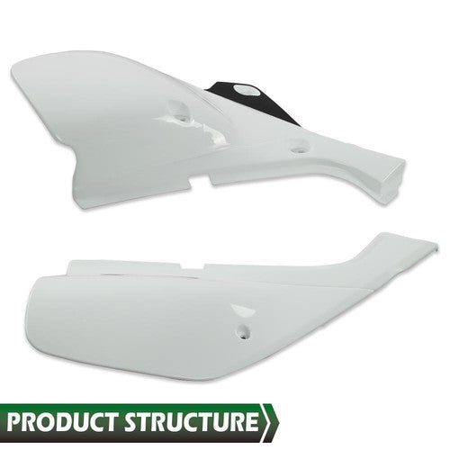 Solid Spare Side Cover Panel Side Fairing Left+Right Fit For 1993-2021 Honda XR650L White