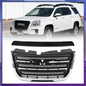 For GMC Terrain SLE 2016-2017 Front Bumper Grille+Hood Molding Trim Black+Chrome