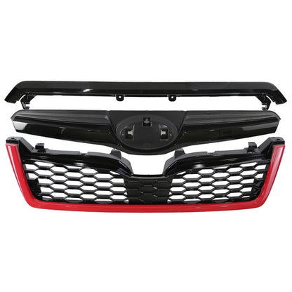 Fit 2014-2018 Subaru Forester STI-Style ABS Front Grille Bumper Grill w/Red Trim