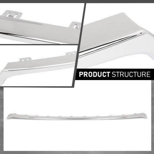 Solid Spare Front Lower Bumper Grille Molding Trim Fit For 2017-2020 Lincoln MKZ HP5Z8419AB