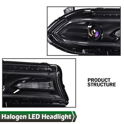 Solid Spare Fit For Dodge Charger 2015-2023 LED DRL Projector Headlight Right Passenger Side