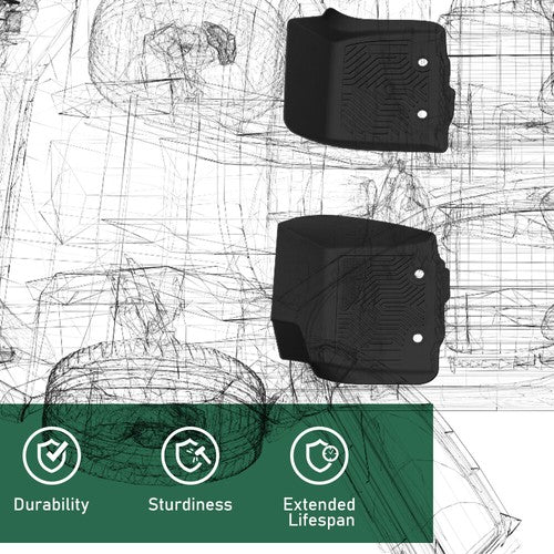 Solid Spare Fit For 94-01 Ram 1500 94-02 2500/3500 All Weather TPE Front Floor Mats Liners