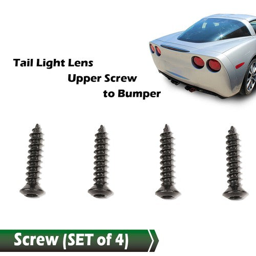 Solid Spare Fit For 05-13 C6 Corvette Tail Light Lens Upper to Bumper Screws Kit 4pcs