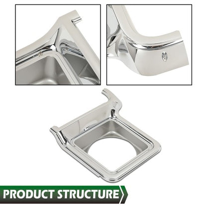 Solid Spare Fit For 1973-1978 Chevy GMC C/K Pickup Truck Silver Headlight Trim Bezel Pair