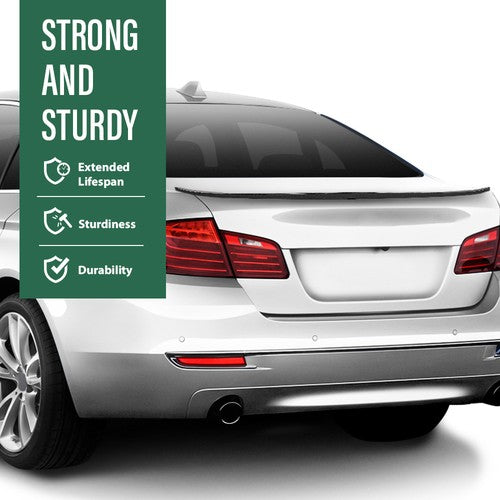 Solid Spare Fit For 11-16 BMW F10 5 Series 535i 528i Carbon Look M5 Style Trunk Spoiler Wing