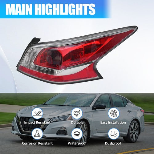 Pair Tail Lights Brake Lamp LH RH For 2013 2014 2015 Nissan Altima Sedan 4Dr
