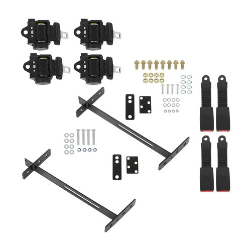 Solid Spare Golf Cart Seat Belts and Bracket Kit For EZGO Yamaha Club Car 61in Retractable