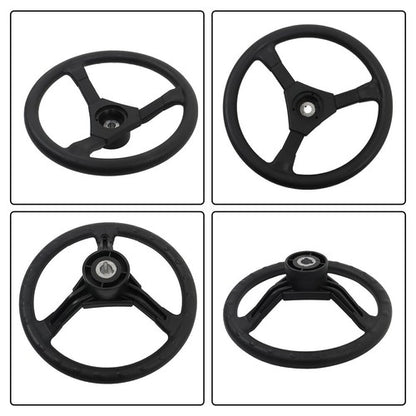 Solid Spare 15 FT Boat Rotary Steering System Outboard Kit Marine W/ 12.4" Wheel SS13715 New