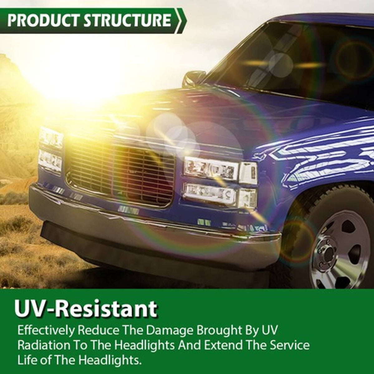 Solid Spare Fit For 94-00 C/K Suburban Clear Corner Chrome LED DRL Headlights Bumper Lamps