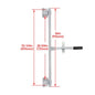 Solid Spare 1 X 36'' Trailer Door Zinc Cam Bar Lock Kit Hinged Hasp Latch Handle Kit