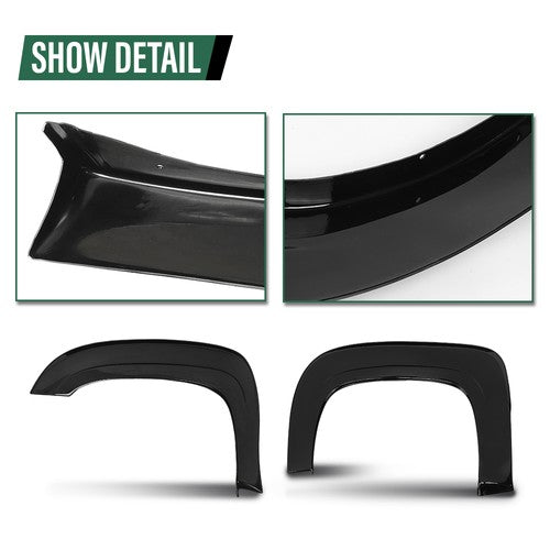 Solid Spare [4pcs] Fit For 2007-2013 Chevrolet Chevy Avalanche Wheel Fender Flares