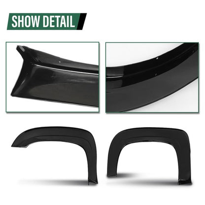 Solid Spare [4pcs] Fit For 2007-2013 Chevrolet Chevy Avalanche Wheel Fender Flares