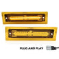 Solid Spare Fit For 1981-1991 GMC Chevy Pickup Truck LED Front Side Marker Lights Amber
