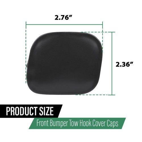 Solid Spare Fit For 14-16 Toyota Highlander Front Bumper Tow Hook Eye Cover Left+Right