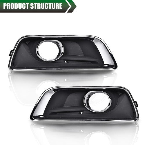 Solid Spare Front Bumper Fog Light Trim Left & Right Fit For 2013-2016 Chevrolet Malibu