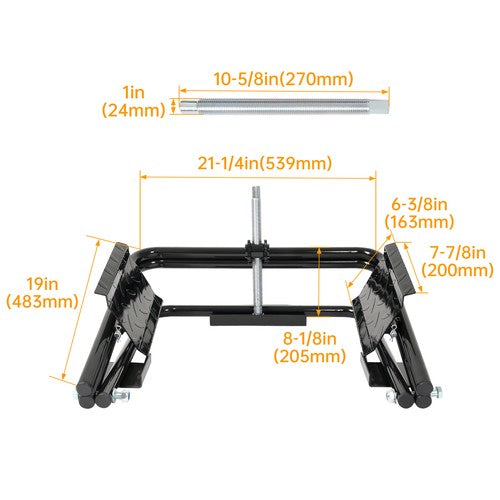Solid Spare Black Tire Leveler For Light RV Trailers Tire Booster Tire Locking Chock #28050