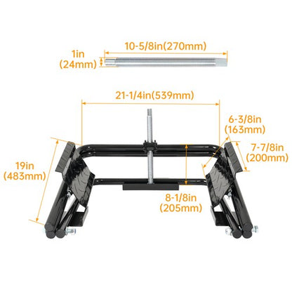 Solid Spare Black Tire Leveler For Light RV Trailers Tire Booster Tire Locking Chock #28050