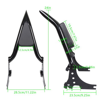 Solid Spare Detachable Rear Passenger Sissy Bar Backrest For Sportster 1200 883 2004-2023