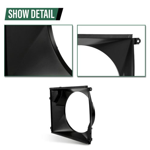 Solid Spare Black Radiator Fan Shroud With Coolant Reservoir Fit For Toyota Tacoma 2005-2015