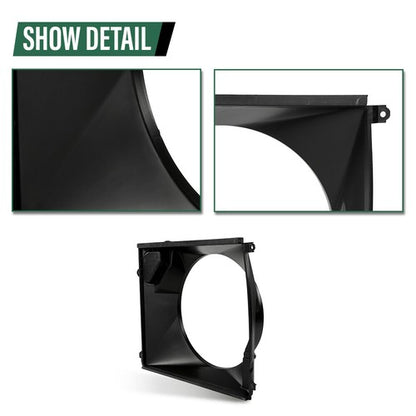 Solid Spare Black Radiator Fan Shroud With Coolant Reservoir Fit For Toyota Tacoma 2005-2015