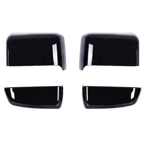 Solid Spare Fits For Chevy Silverado GMC Sierra 2014-2019 Gloss Black Tow Mirror Cap Cover