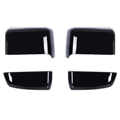 Solid Spare Fits For Chevy Silverado GMC Sierra 2014-2019 Gloss Black Tow Mirror Cap Cover