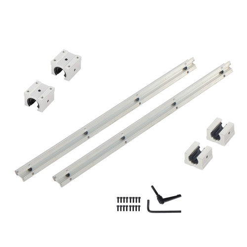 Solid Spare 2Pcs SBR12-500mm Linear Guide Rails with SBR12UU Bearing Blocks 4Pcs