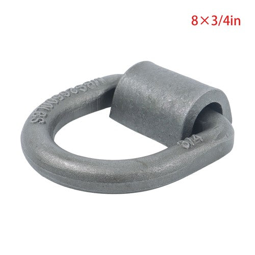 Solid Spare 8 Pack 3/4" Weld On Forged D Ring with Welding Clip 26,500lbs Fracture Strength
