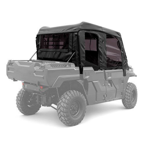 Solid Spare Soft Black Roof For Kawasaki Mule Pro FXT with PVC Upper Doors & Rear Window
