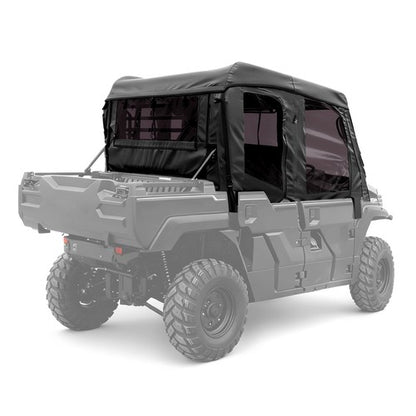 Solid Spare Soft Black Roof For Kawasaki Mule Pro FXT with PVC Upper Doors & Rear Window