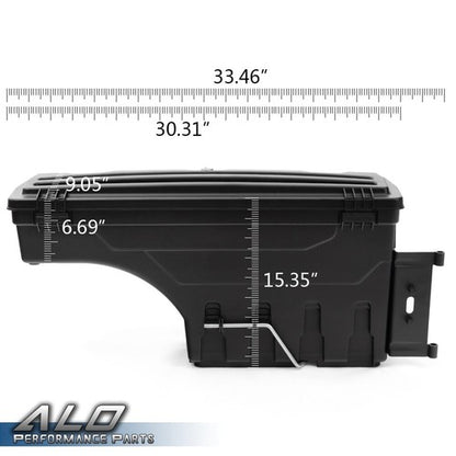 Solid Spare Fit For 2005-2020 Toyota Tacoma 4-Door Truck Bed Storage Box Toolbox Left Side