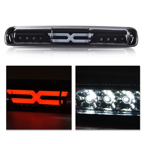 Solid Spare Fit For 1999-2007 Silverado/Sierra Third 3rd Brake Light Cargo Lamp Black/Smoked