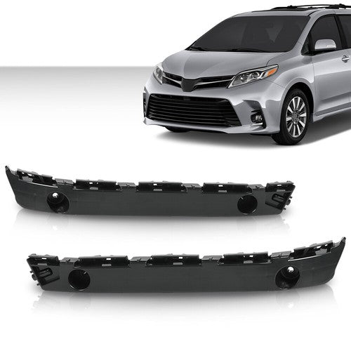 Solid Spare Fit For 2011-2020 Toyota Sienna Front Bumper Cover Retainer Brackets Pair