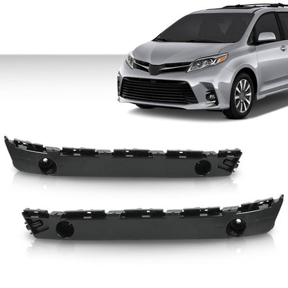 Solid Spare Fit For 2011-2020 Toyota Sienna Front Bumper Cover Retainer Brackets Pair