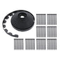 Solid Spare L-shaped 100FT Garden Edge Lawn Grass Stone Isolation Strip 64pcs Anchoring New