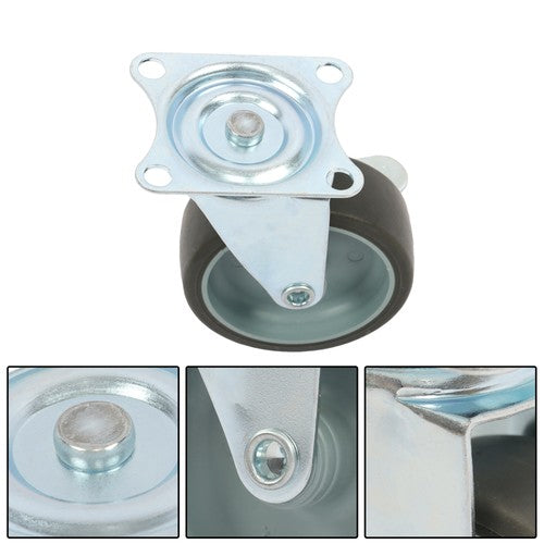 Solid Spare 8 Pack 3 Inch Universal Caster Wheels Heavy Duty Casters with Side Brake Grey