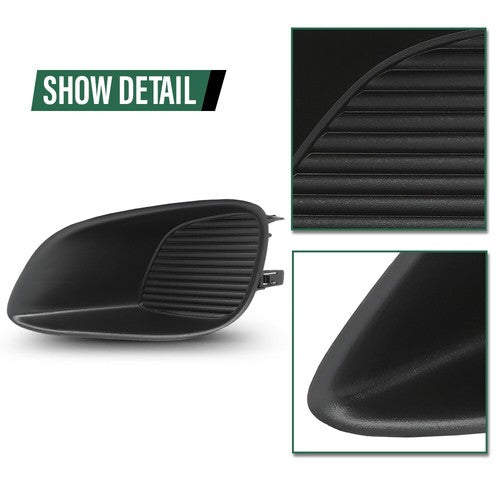 Solid Spare Front Bumper Insert Fog Light Cover Left+Right Fit For 2007-2012 Toyota Yaris