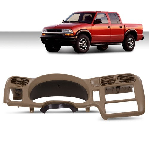 Solid Spare Fit For 98-05 S10 Blazer Jimmy Sonoma Double Din Dash Radio Cluster Bezel Beige